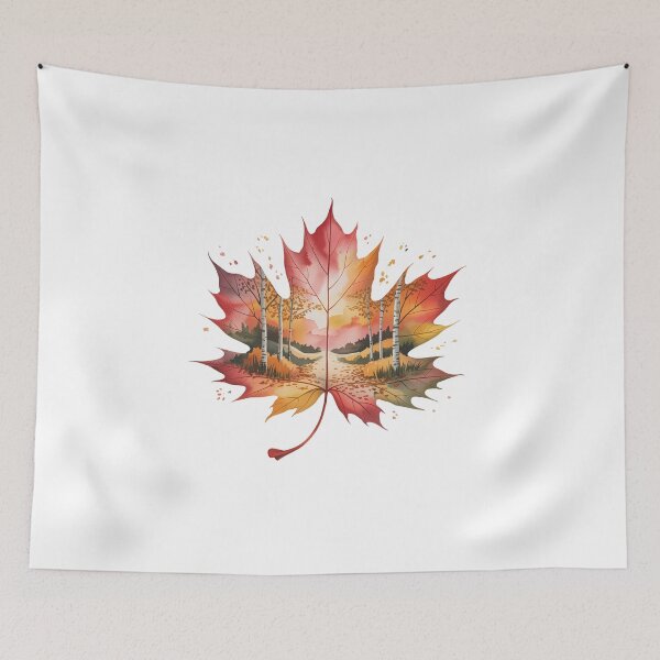 Item preview, Maple Leaf with Autumn Landscape designed and sold by jkrphoto.