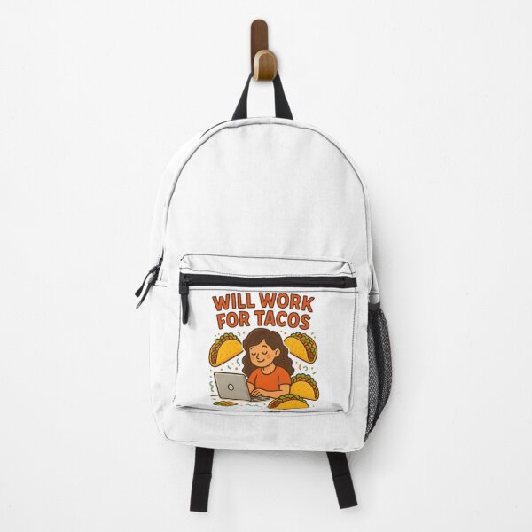 Item preview, Will Work for Tacos – Cute Colorful Taco Lover Design designed and sold by Happy Bag.