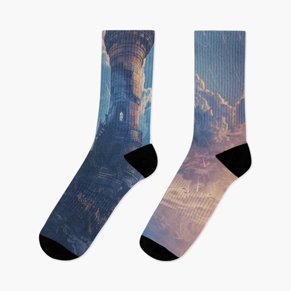 Item preview, Beacon of Dusk - Nautical Fantasy Lighthouse Seascape designed and sold by QuantumDrift.