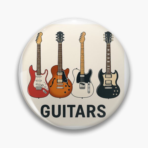 Item preview, Popular Guitar Styles – Retro Minimalist Illustration for Music Lovers designed and sold by Rotisseriechi1.