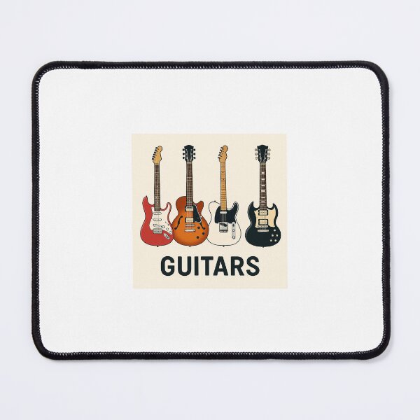 Item preview, Popular Guitar Styles – Retro Minimalist Illustration for Music Lovers designed and sold by Rotisseriechi1.