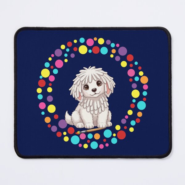 Item preview, Celebrate Dot Day with My Komondor | Colorful Dog Art designed and sold by The Real Life Symphony.