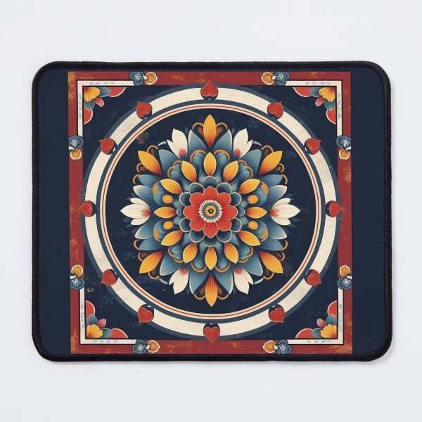 Item preview, Authentic Korean Dancheong Lotus Panel – Traditional Buddhist Temple Ceiling Design, Vintage Hand-Painted Ornament designed and sold by jelonkaa.