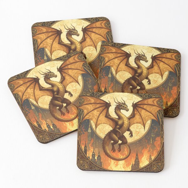 Item preview, Burning City Dragon designed and sold by ChanceTwoArt.