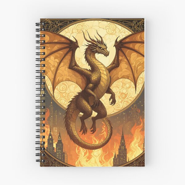 Item preview, Burning City Dragon designed and sold by ChanceTwoArt.