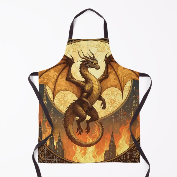 Item preview, Burning City Dragon designed and sold by ChanceTwoArt.