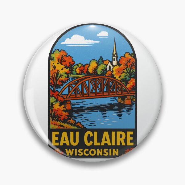 Item preview, Eau Claire Wisconsin Style Decal designed and sold by Decal Mania.