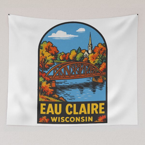 Item preview, Eau Claire Wisconsin Style Decal designed and sold by Decal Mania.