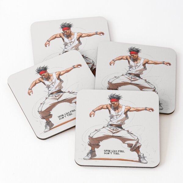 Item preview, Beat Runner: Red Pulse – Dynamic B-Boy Breakdance Spin, Street Dance Art, Red Headband, Transparent Background designed and sold by BukJus.