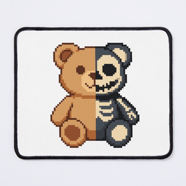 Item preview, Pixel Creepy-Cute Bear – Original Brown & Black designed and sold by retro_pixel.