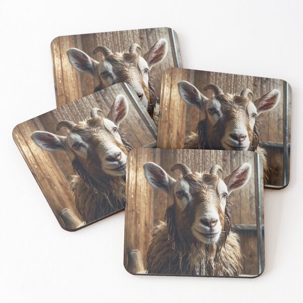Item preview, Goat Enjoying Rustic Shower designed and sold by vk09.