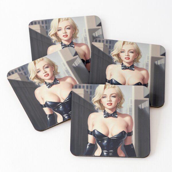 Item preview, Marylin dolly style in black latex digital art designed and sold by artprivatetop.