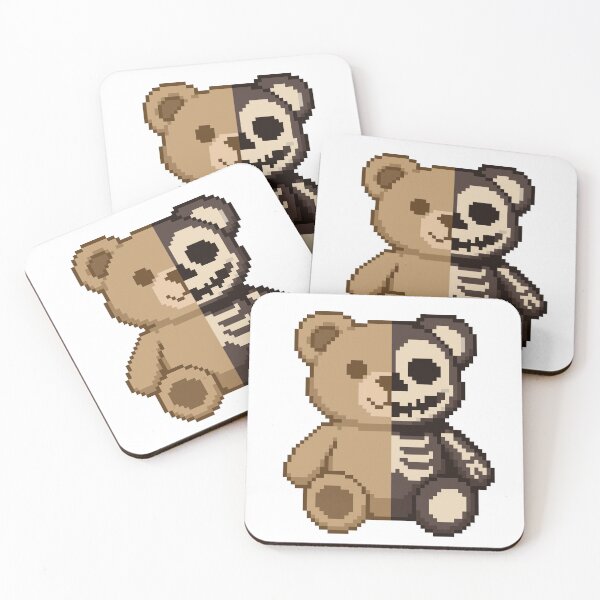 Item preview, Pixel Creepy-Cute Bear – Vintage Creepy Toy designed and sold by retro_pixel.
