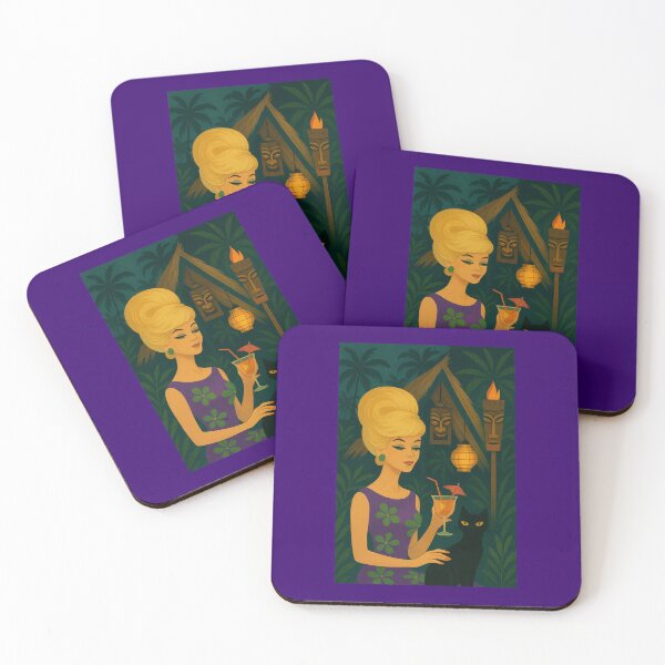 Item preview, Plum Cocktails and Kitty designed and sold by KitschyMoonbeam.