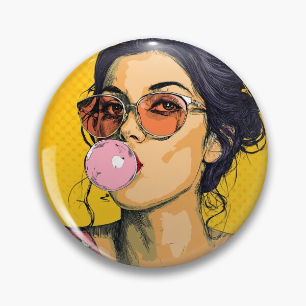 Item preview, Pop Art Woman blowing bubble designed and sold by Rotisseriechi1.