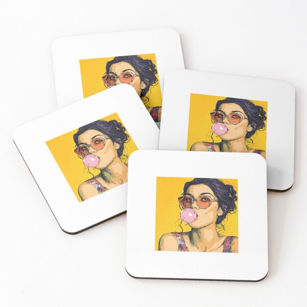 Item preview, Pop Art Woman blowing bubble designed and sold by Rotisseriechi1.