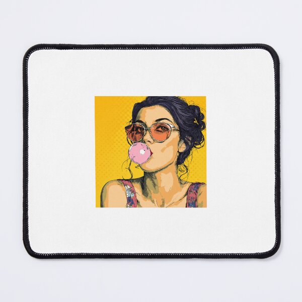 Item preview, Pop Art Woman blowing bubble designed and sold by Rotisseriechi1.