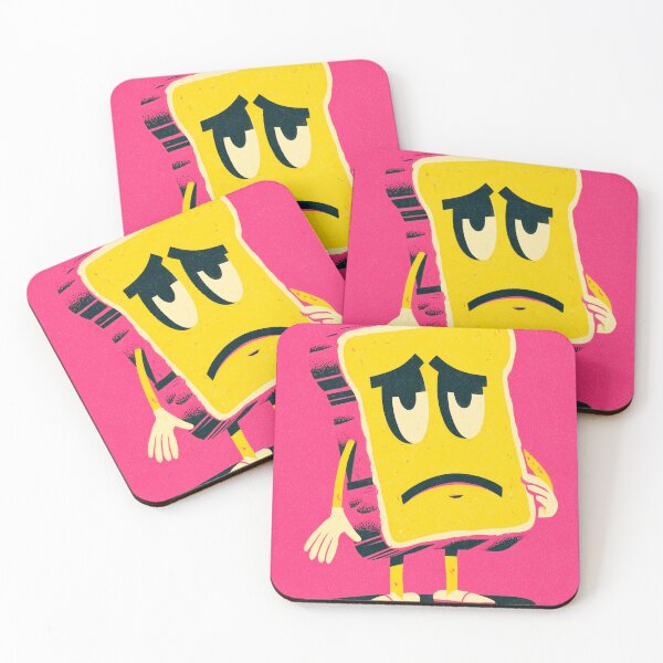 Item preview, Sad Slice of Bread — Cute Retro Cartoon Toast Illustration designed and sold by Joeartzz.