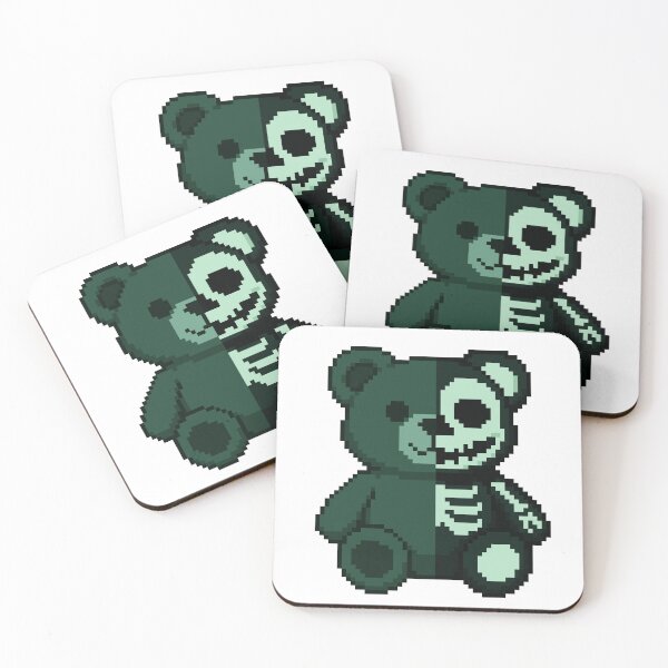 Item preview, Pixel Creepy-Cute Bear – Witchy Green designed and sold by retro_pixel.