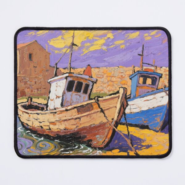 Item preview, Paignton Harbour(watercolour + AI) designed and sold by artsmeow.