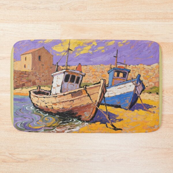Item preview, Paignton Harbour(watercolour + AI) designed and sold by artsmeow.