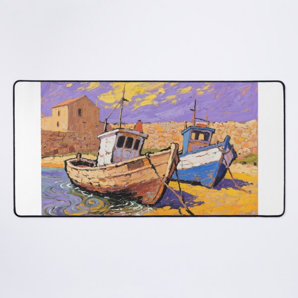Item preview, Paignton Harbour(watercolour + AI) designed and sold by artsmeow.