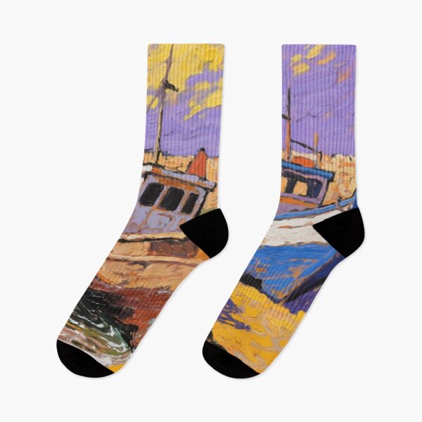 Item preview, Paignton Harbour(watercolour + AI) designed and sold by artsmeow.