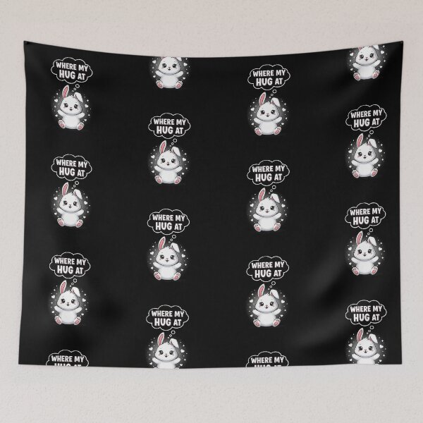 Item preview, Adorable Bunny "Where My Hug at" Design designed and sold by DMNindustries.