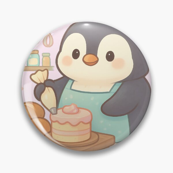 Item preview, Baking Penguin – Kawaii Chef Decorating Cake designed and sold by LuKreate.