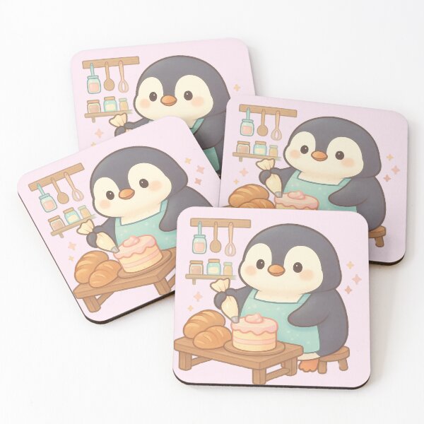 Item preview, Baking Penguin – Kawaii Chef Decorating Cake designed and sold by LuKreate.
