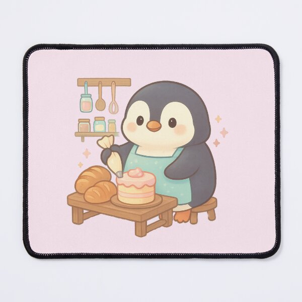 Item preview, Baking Penguin – Kawaii Chef Decorating Cake designed and sold by LuKreate.
