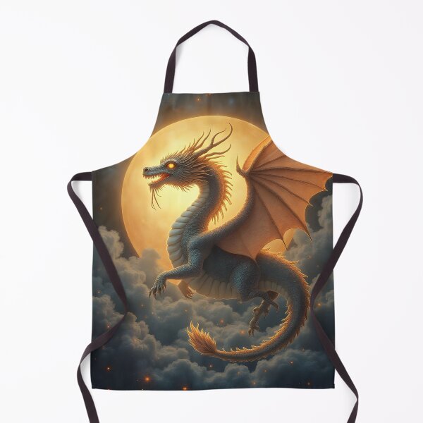 Item preview, Dragon, Moon, and Clouds designed and sold by ChanceTwoArt.
