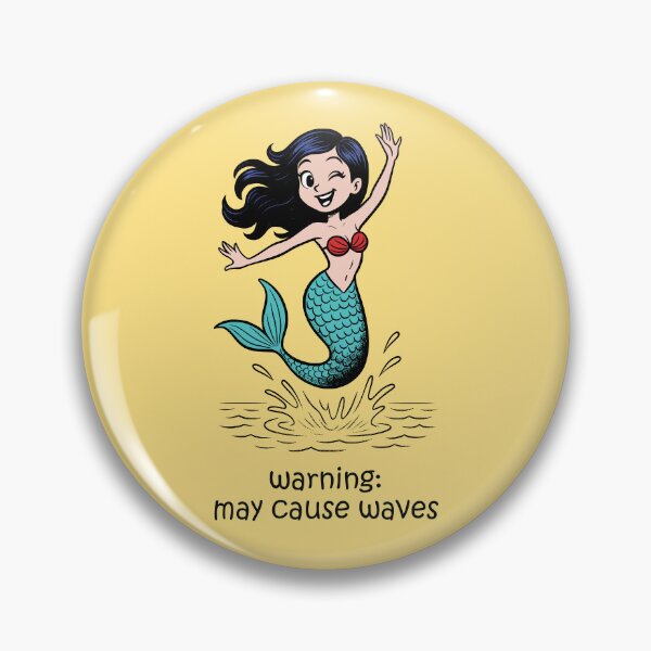 Item preview, Playful Mermaid Splash – Warning May Cause Waves T-Shirt designed and sold by Ovitees.