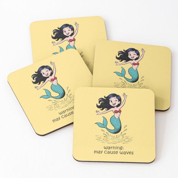 Item preview, Playful Mermaid Splash – Warning May Cause Waves T-Shirt designed and sold by Ovitees.