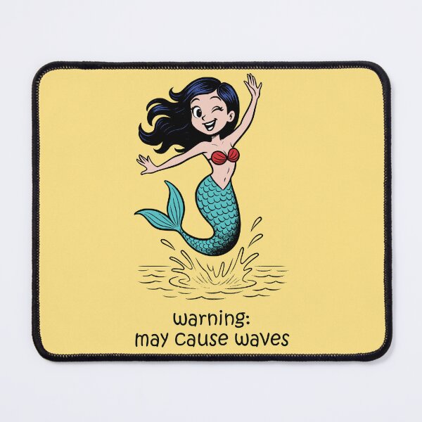 Item preview, Playful Mermaid Splash – Warning May Cause Waves T-Shirt designed and sold by Ovitees.