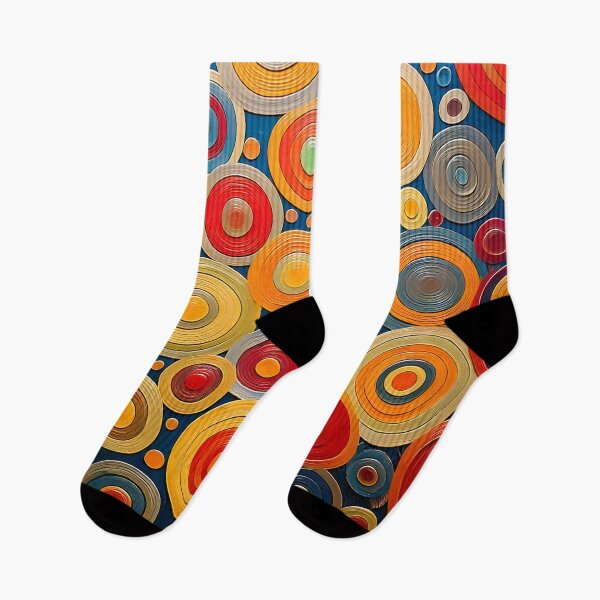 Aperçu de l'œuvre Style de cercles abstraits créée et vendue par ArtFactoryAI.
