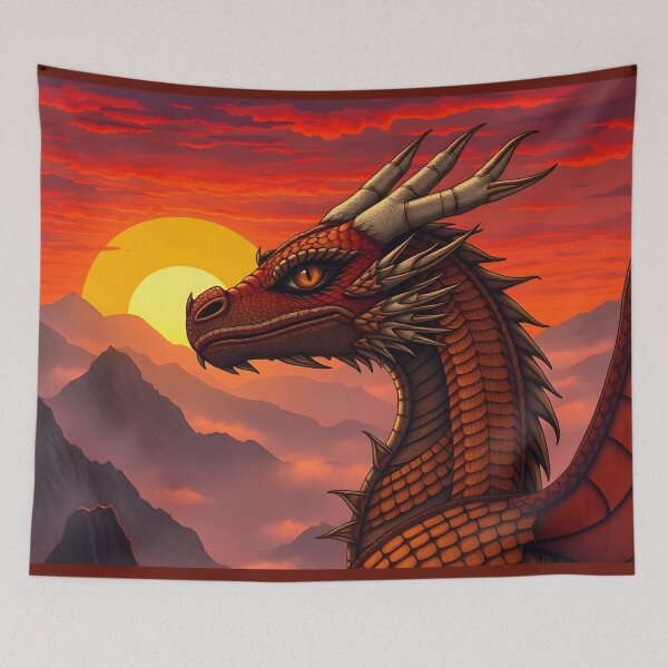 Item preview, Dragon at Sunset designed and sold by ChanceTwoArt.