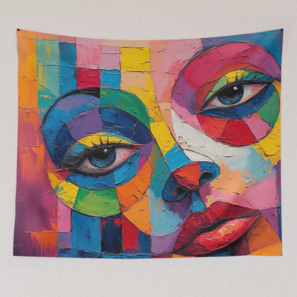 Item preview, Abstract Cubism Portrait designed and sold by TheDarkWardrobe.