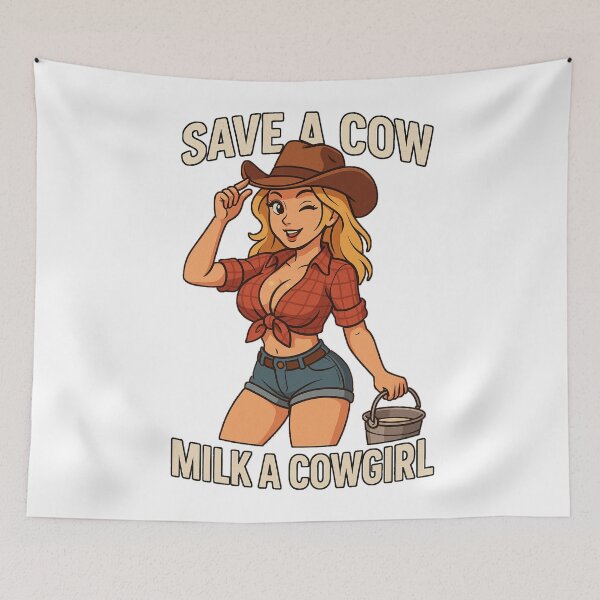 Item preview, Save a Cow, Milk a Cowgirl designed and sold by mcb123.