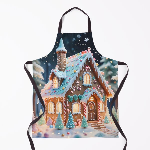 Item preview, Gingerbread House And Candy Cane In Teal designed and sold by debbiedwarika.