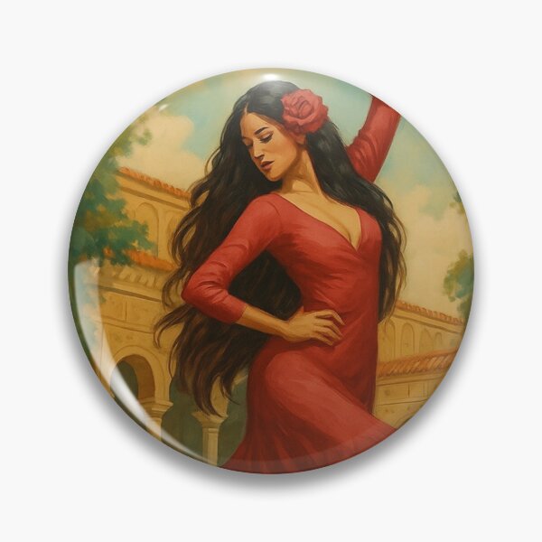 Item preview, Flamenco dancer red dress designed and sold by La Loca.