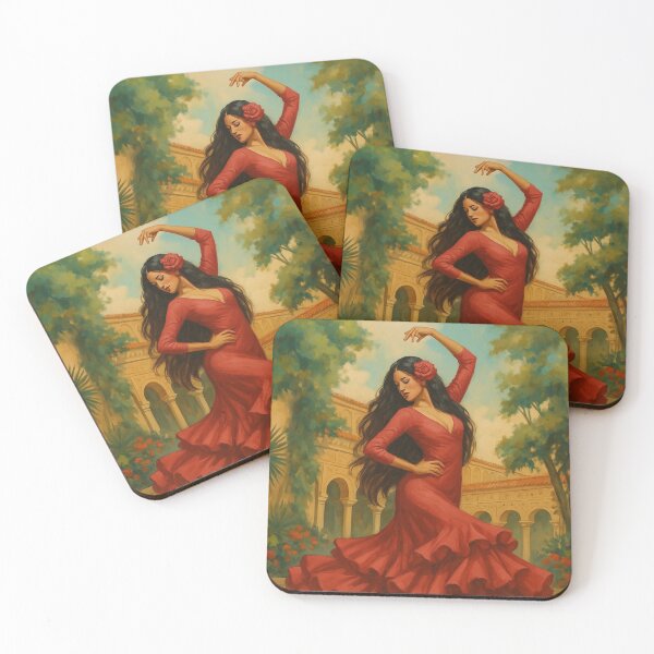 Item preview, Flamenco dancer red dress designed and sold by La Loca.