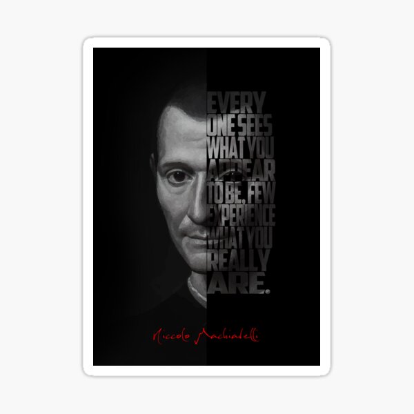 Item preview, Niccolò Machiavelli Black & White Half Portrait designed and sold by The Wise Fortress.
