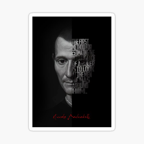 Item preview, Niccolò Machiavelli Black & White Half Portrait designed and sold by The Wise Fortress.