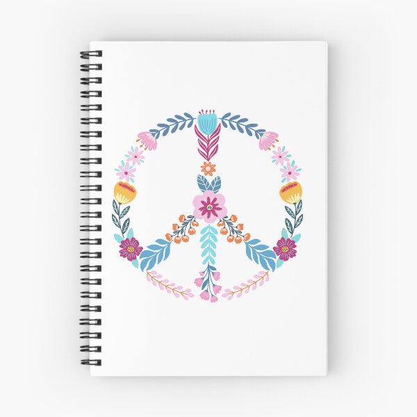 Item preview, floral peace sign designed and sold by DarlingMeadow.