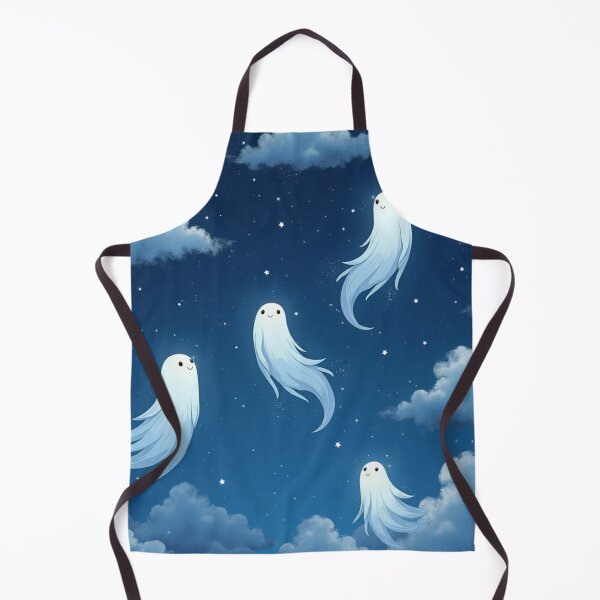 Item preview, Cute Ghosts Floating in the Night Sky designed and sold by rustyroofco.