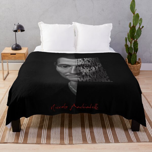 Item preview, Niccolò Machiavelli Black & White Half Portrait designed and sold by Enea Kelo.