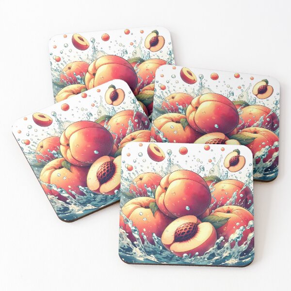 Item preview, Juicy Peaches Splashing In Water designed and sold by MSGgraphic.