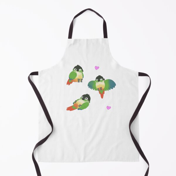 Item preview, Green Cheek Conure Parakeet parrot kawaii illustration designed and sold by casserolepets.