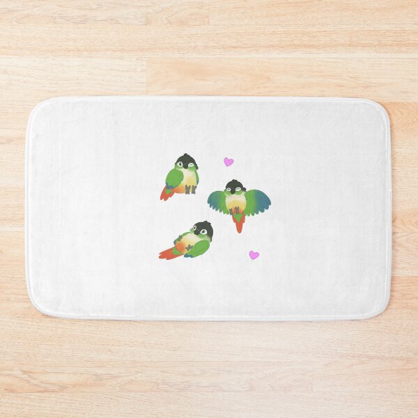 Item preview,  Green Cheek Conure  Parakeet  parrot kawaii illustration designed and sold by casserolepets.